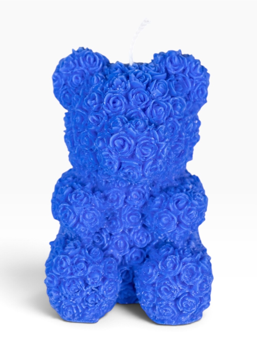 Blue Rose Bear Candle - One Piece